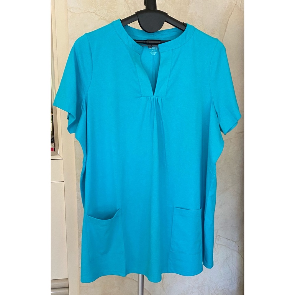 MainStreet Blues Cotton Swim Coverup 1X